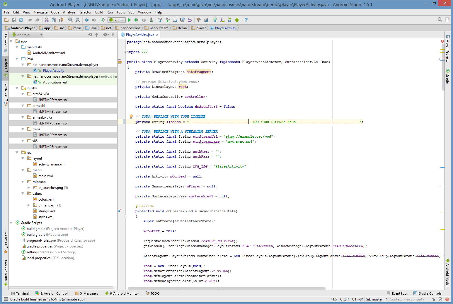 Git-Android-Player